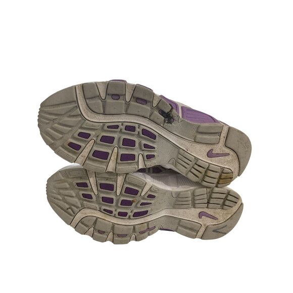 Nike 336470 kids Size 2Y White Lavender Mesh hook loop closure Athletic Sneaker - Picture 7 of 8